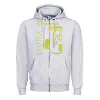 Heather Grey Clintons Iced Tea Zipper Hoodie - PixelWave