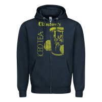 Navy Clintons Iced Tea Zipper Hoodie - PixelWave