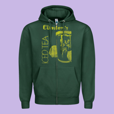 Clintons Iced Tea Zipper Hoodie Designed By Pixelwave