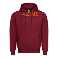 Burgundy Tropical Smoothie Zipper Hoodie - PixelWave