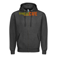 Charcoal Heather Tropical Smoothie Zipper Hoodie - PixelWave