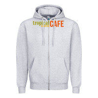 Heather Grey Tropical Smoothie Zipper Hoodie - PixelWave