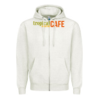 Oatmeal Heather Tropical Smoothie Zipper Hoodie - PixelWave