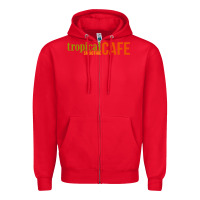 Red Tropical Smoothie Zipper Hoodie - PixelWave