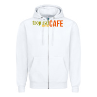 White Tropical Smoothie Zipper Hoodie - PixelWave