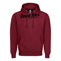 Burgundy resto, round table pizza new Zipper Hoodie - PixelWave