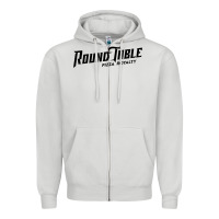 Dove Grey resto, round table pizza new Zipper Hoodie - PixelWave