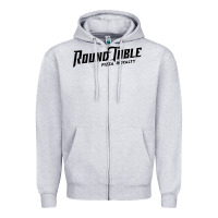 Heather Grey resto, round table pizza new Zipper Hoodie - PixelWave