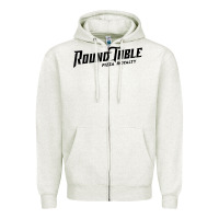 Oatmeal Heather resto, round table pizza new Zipper Hoodie - PixelWave