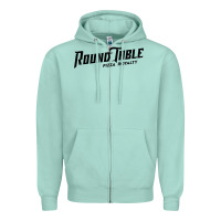 Seafoam resto, round table pizza new Zipper Hoodie - PixelWave