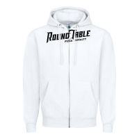 White resto, round table pizza new Zipper Hoodie - PixelWave