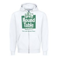 White round table pizza Zipper Hoodie - PixelWave