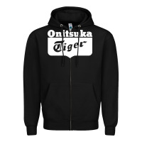 Black onitsuka tiger Zipper Hoodie - PixelWave