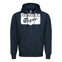 Navy onitsuka tiger Zipper Hoodie - PixelWave