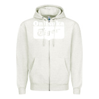 Oatmeal Heather onitsuka tiger Zipper Hoodie - PixelWave