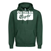 Sports Green onitsuka tiger Zipper Hoodie - PixelWave