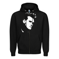Black morrissey the smiths Zipper Hoodie - PixelWave