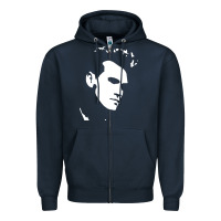 Navy morrissey the smiths Zipper Hoodie - PixelWave