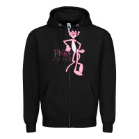Black pink panther Zipper Hoodie - PixelWave