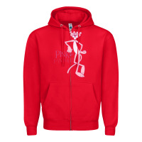 Red pink panther Zipper Hoodie - PixelWave