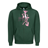 Sports Green pink panther Zipper Hoodie - PixelWave