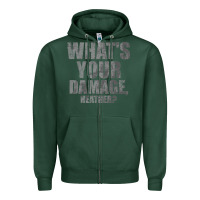 Sports Green what's your damage, heather   heathers Zipper Hoodie - PixelWave