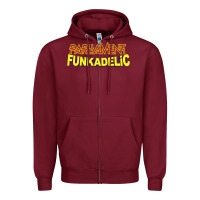 Burgundy parliament funkadelic Zipper Hoodie - PixelWave