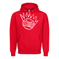 Red ween Zipper Hoodie - PixelWave