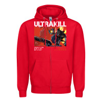 Red the merch ultrakill 1 Zipper Hoodie - PixelWave