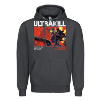 Smoke the merch ultrakill 1 Zipper Hoodie - PixelWave