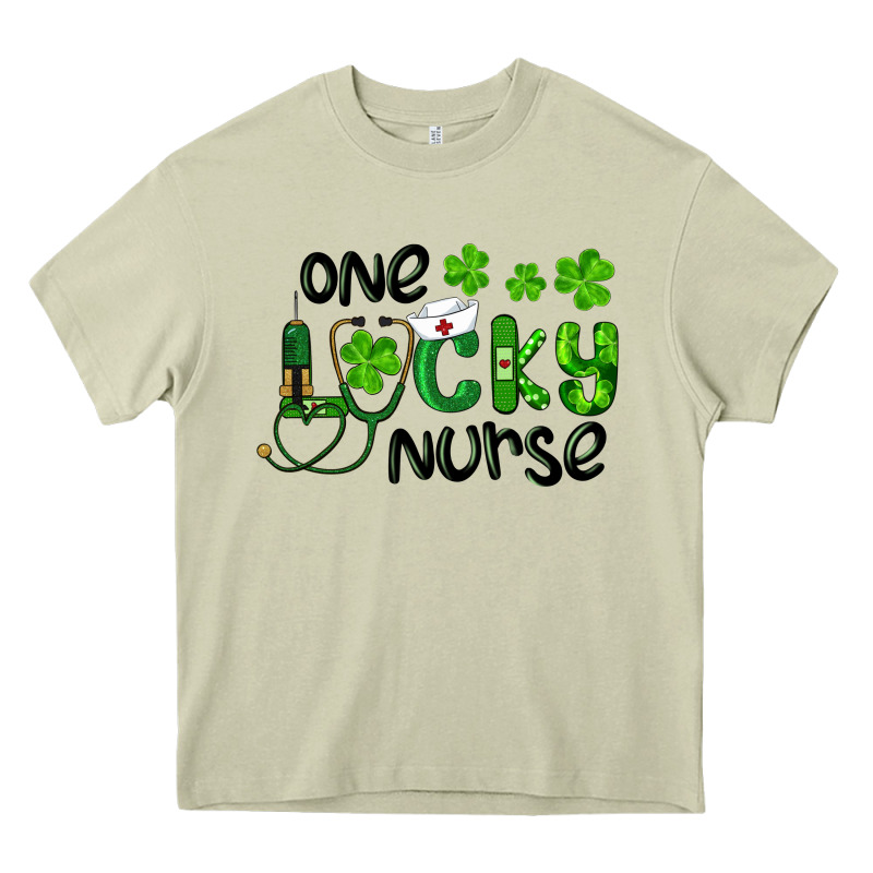 Saint Patricks One Lucky Nurse Heavy Core Tee by RanaPortraitStore | Teevron
