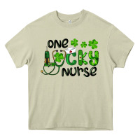 Mossy Saint Patricks One Lucky Nurse Heavy Core Tee - RanaPortraitStore
