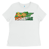 White tennessee map st patricks day Ladies Tee - FaDigitalArtStudio