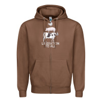 Chestnut liberation to all vegan vegetarian food animal love Zipper Hoodie - PixelWave