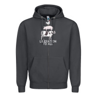 Smoke liberation to all vegan vegetarian food animal love Zipper Hoodie - PixelWave