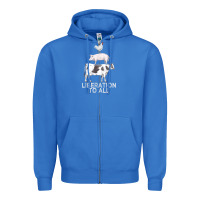 True Royal liberation to all vegan vegetarian food animal love Zipper Hoodie - PixelWave