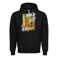 Black St Michael the Archangel - Protector Catholic Church Angel Zipper Hoodie - PixelWave