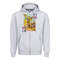 Heather Grey St Michael the Archangel - Protector Catholic Church Angel Zipper Hoodie - PixelWave