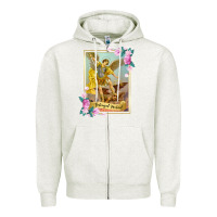 Oatmeal Heather St Michael the Archangel - Protector Catholic Church Angel Zipper Hoodie - PixelWave
