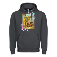 Smoke St Michael the Archangel - Protector Catholic Church Angel Zipper Hoodie - PixelWave