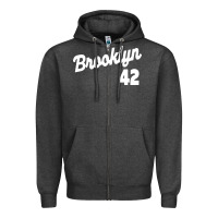 Charcoal Heather brooklyn 42 Zipper Hoodie - PixelWave