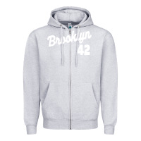 Heather Grey brooklyn 42 Zipper Hoodie - PixelWave