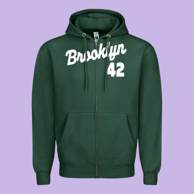 Brooklyn 42 Zipper Hoodie Designed By Pixelwave