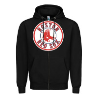 Black Boston R e d S o x Zipper Hoodie - Craftify