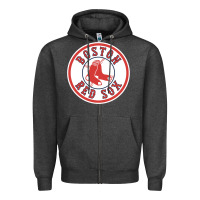 Charcoal Heather Boston R e d S o x Zipper Hoodie - Craftify