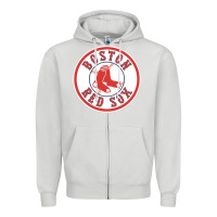 Dove Grey Boston R e d S o x Zipper Hoodie - Craftify