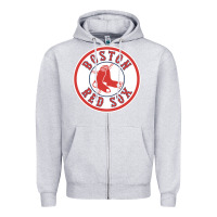 Heather Grey Boston R e d S o x Zipper Hoodie - Craftify