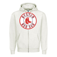 Oatmeal Heather Boston R e d S o x Zipper Hoodie - Craftify