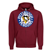 Burgundy penguins player sky Zipper Hoodie - Craftify