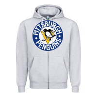 Heather Grey penguins player sky Zipper Hoodie - Craftify